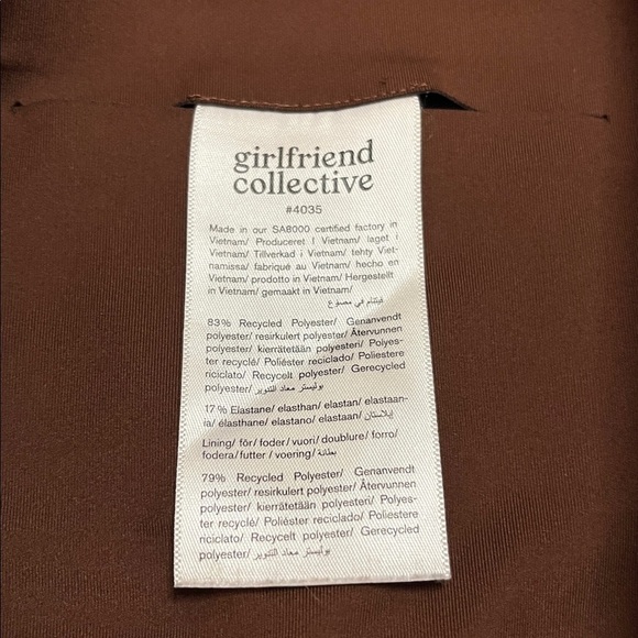 Girlfriend Collective Brown Biker Shorts Size S - Picture 5 of 8